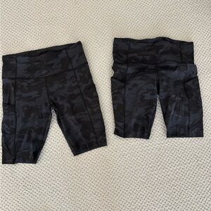 Lululemon Black Camo Women Shorts